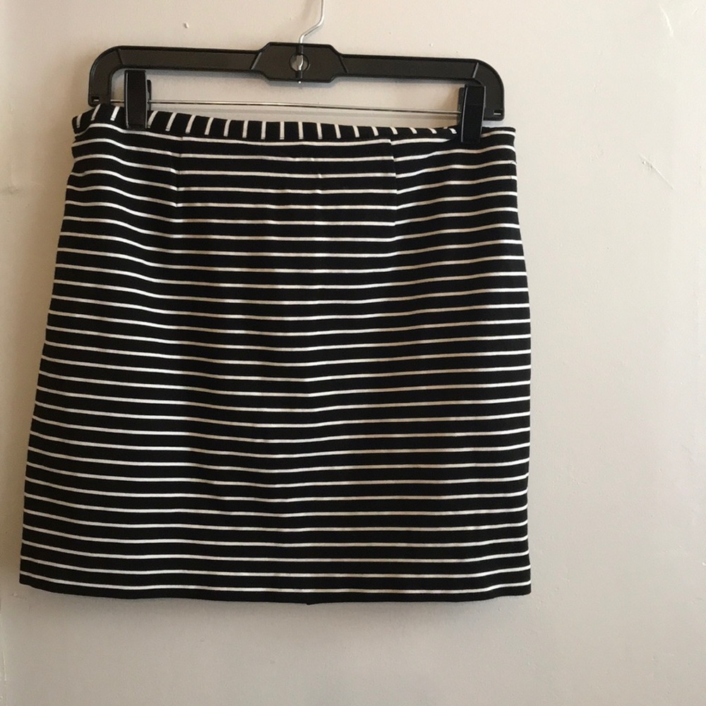 Black & White Striped Skirt
